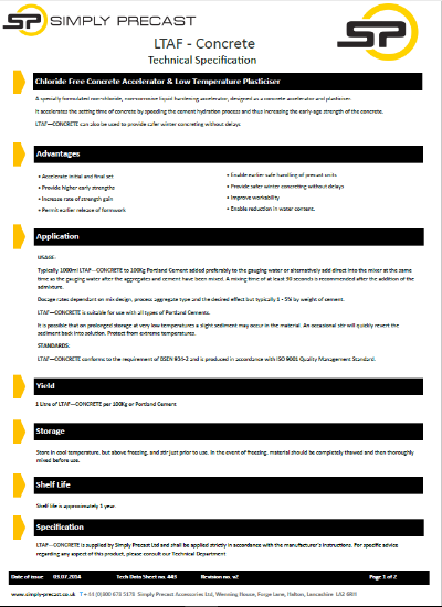 LTAF-Concrete Data Sheet